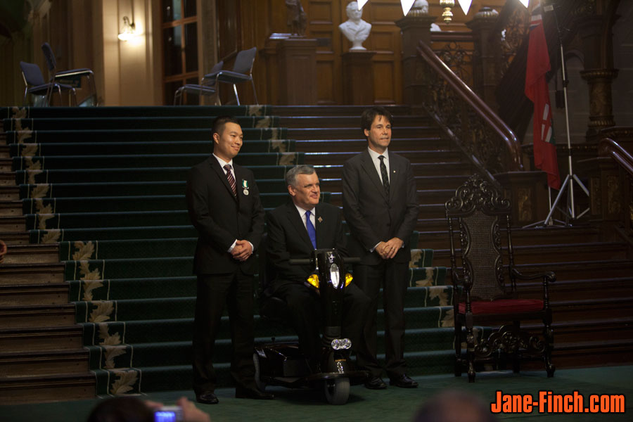Paul Nguyen, Hon. David C. Onley, Ontario Lieutenant Governor, Dr. Eric Hoskins, Ontario Minister of Citizenship and Immigration