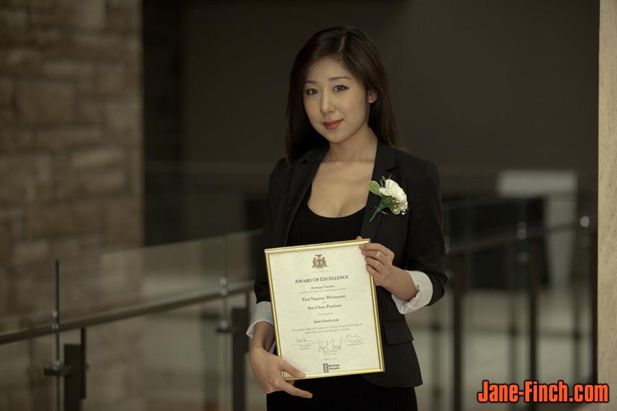 Sue Chun receives the 2011 Heritage Toronto Award 