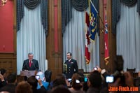 Lieutant Governor of Ontario, the Honourable David C. Onley gives opening remarks to the ethnic press members