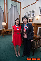 2013 National Ethnic Press and Media Council of Canada Awards: Sue Chun with Epoch Times editor, Cindy Guo