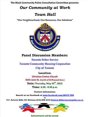 31 Division Police Town Hall Poster