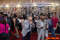 The National Ethnic Press and Media Council of Canada booth at the CNE