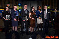 Rotary Youth Impact Awards - Blue Jays Care Foundation, Big Brothers Big Sisters of Toronto, Paul Nguyen, Weiting Xu, Jameika Jackson, Rotary Club of Toronto West President Bruce Gillies 