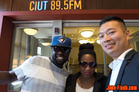Paul Nguyen and Blacus Ninjah with Career Buzz host Nicole Hamilton at CIUT 89.5 FM