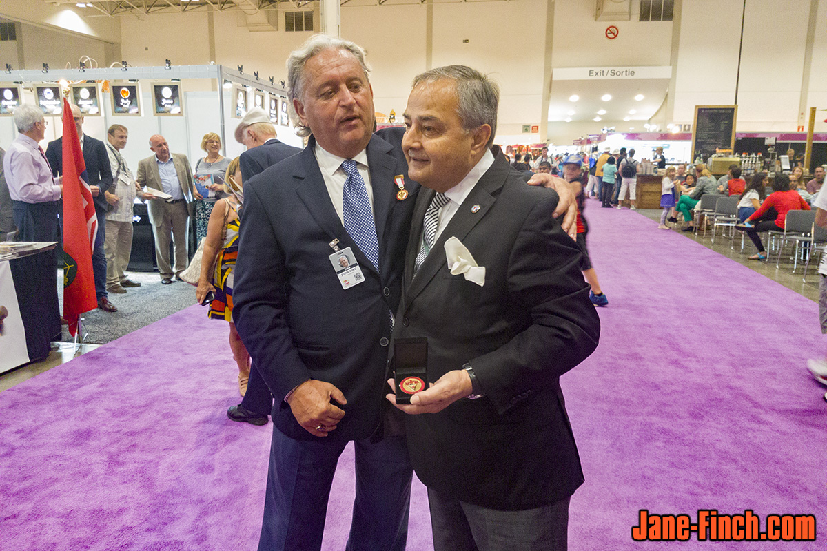 CNE President John Kiru with National Ethnic Press President Thomas Saras at Enercare Centre