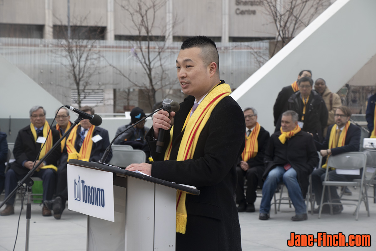 Freedom Flag Raising Ceremony at Nathan Phillips Square in Toronto