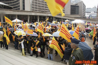 Freedom Flag Raising Ceremony at Nathan Phillips Square in Toronto