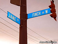 Jane-Finch Street Sign
