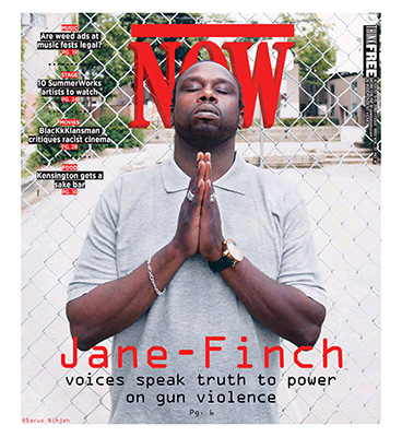 Blacus Ninjah on the cover of Now Toronto magazine